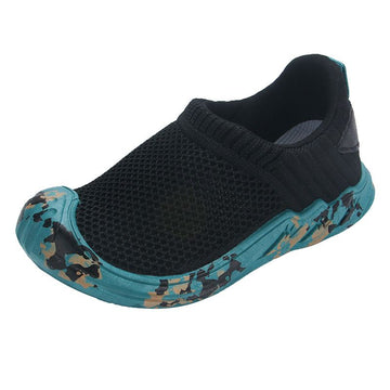 Kids Breathable Fly Woven Running Shoes Black 33 yards within the length of 20CM