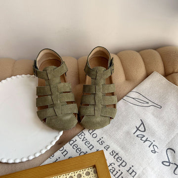 Kwai Kids Leather Shoes Boys Girls Green 26