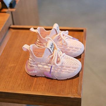 Baby Toddler Sneakers Mesh Knitted Soft Sole Pink (summer single net) 16 yards within the length of 12.5cm