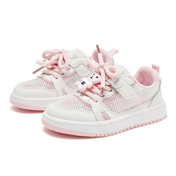 HOBIBEAR Kids Mesh Shoes Breathable Light Summer... GU7922 Pink White 29