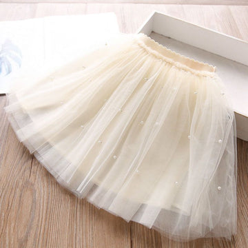 Girls Cotton Cake Skirt Princess Grey Champagne 140
