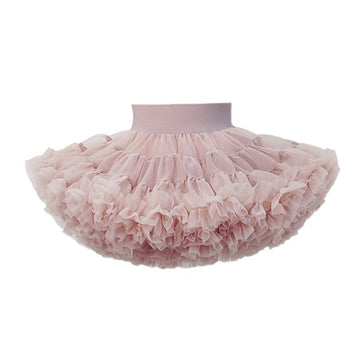 tutuoclock Girls Sweet Princess Nylon Mesh Cake Skirt Milk Tea 100cm