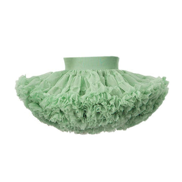 tutuoclock Girls Sweet Princess Nylon Mesh Cake Skirt Avocado Green 110cm