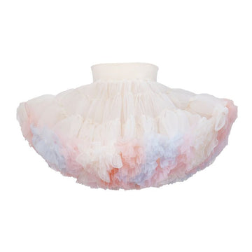 tutuoclock Girls Sweet Princess Nylon Mesh Cake Skirt Cream macaroon 100cm