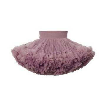 tutuoclock Girls Sweet Princess Nylon Mesh Cake Skirt Black Tea Latte 80cm
