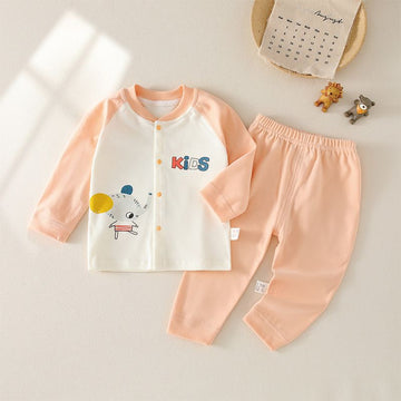 It's Warm Baby Cotton Two Piece Set Long Sleeve Cartoon mouse (flesh color) 73CM