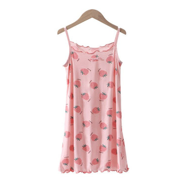 KIDS MAM&DAD Girls Viscose Summer Sleepwear powdered strawberry 130cm