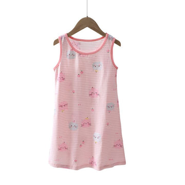 KIDS MAM&DAD Girls Bamboo Cotton Sling Skirt 100% Cotton Pink Cat 150cm