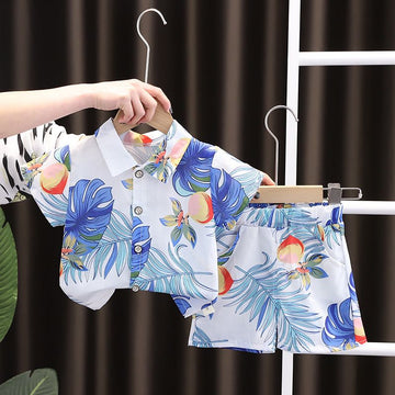 Chaole Pig Boys Cotton Short Sleeve Suit JC White Shirt 120cm