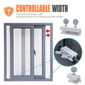 Adjustable stainless steel window limit lock for sliding and single-hung windows, child and pet safety security stopper with double knobs.