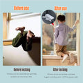 Adjustable stainless steel window limit lock for sliding and single-hung windows, child safety stopper with no-drill installation.
