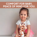 White noise and lullaby giraffe plush toy named Aria from Everything Baby, designed as a musical comforter for babies and kids.