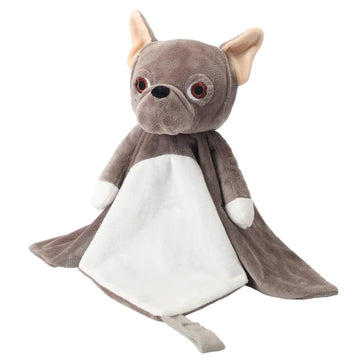 White noise and lullaby comforter featuring Billy the French Bulldog, a soft musical toy for babies and kids by Everything Baby.