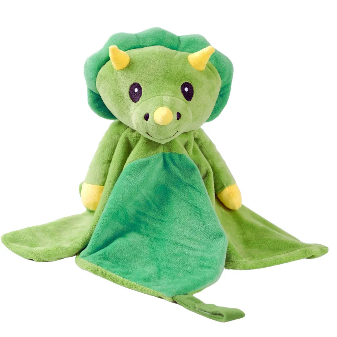 Colorful baby dinosaur musical toy named Dash from Everything Baby, designed for infants and young children to enjoy.
