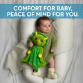 Colorful Dash the Dinosaur musical toy for babies and kids, made by Everything Baby, designed for early developmental entertainment.