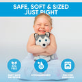 Harli the Husky white noise and lullaby comforter by Everything Baby, soft plush toy for babies and kids, musical toy with soothing sounds.