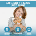 Indi the Tiger white noise and lullaby comforter for babies with soft fabric and musical toy features by Everything Baby.