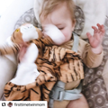 Indi the Tiger white noise and lullaby comforter from Everything Baby, soft plush toy with musical features for babies and kids.