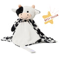 Lylah the Cow white noise and lullaby comforter toy for babies, soft plush material with musical features from Everything Baby.
