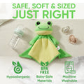 RaRa the Frog white noise and lullaby comforter, a soft musical toy for babies and kids from Everything Baby.
