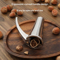Premium alloy nutcracker with ergonomic long lever, designed for easy shelling of pecans, walnuts, and hazelnuts.