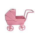 Pink mini baby stroller carriage basket by Everything Baby, decorative scene accessory for kid’s furniture and baby decor.