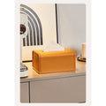 Yellow rectangular tissue box cover by Everything Baby, modern facial tissue dispenser for bathroom, home, office, or car.