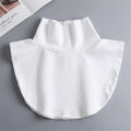 White children's fake cotton high collar, casual warm accessory for girls, pairs with hoodies for autumn, winter, and spring.