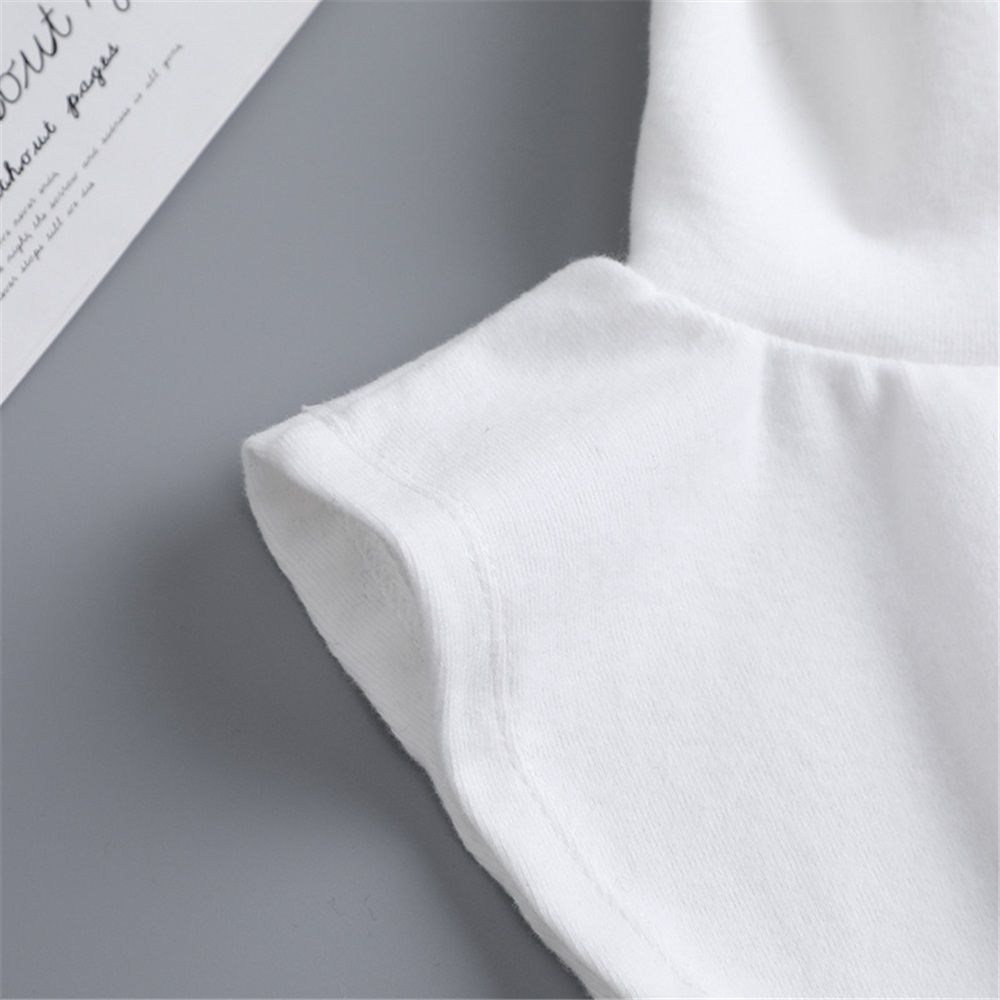 White cotton fake collar for girls, casual high collar accessory for autumn, winter, and spring, pairs with hoodies or shirts.