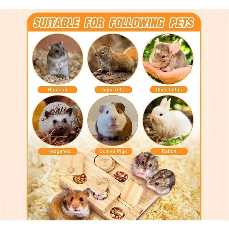 Wooden bird foraging puzzle toy by Everything Baby, designed for parrots, parakeets, and cockatiels, promotes mental enrichment.