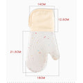 Set of 2 waterproof silicone oven mitts with cotton lining, ideal for baking, cooking, and grilling in the kitchen.