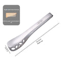 Silver 25 cm perforated serving tong with long handle, lightweight and comfortable, ideal for home parties, weddings, and daily use.
