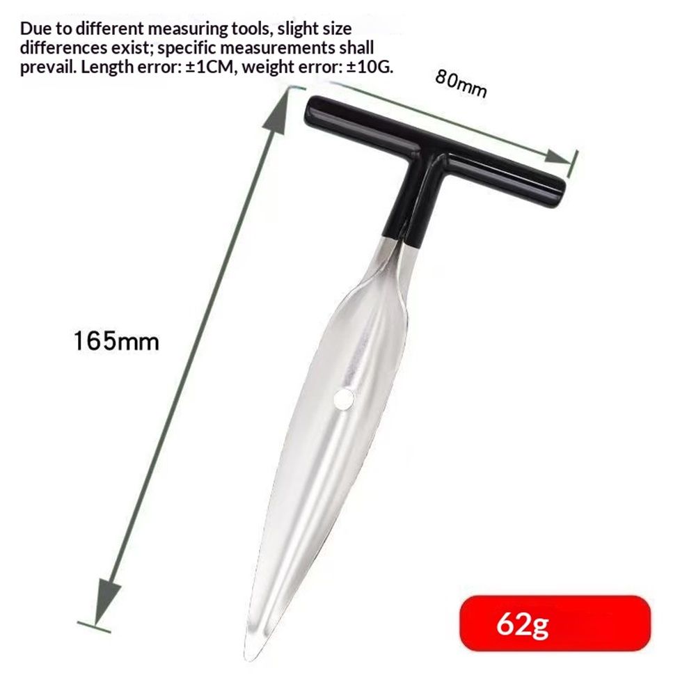 Four coconut opener tools with black handles, designed for easy grip and safe opening of fresh green coconuts.