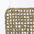 Bird foraging wall toy with climbing rope net for parrots, finches, and cockatiels, durable and non-toxic indoor bird toy, 30x30cm