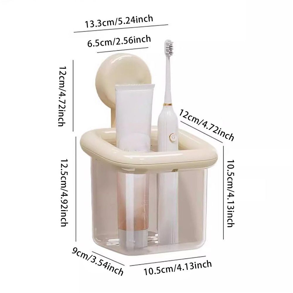 Beige square-shaped kids trash can with arms and legs, featuring a removable trash bag holder, designed for children's rooms or clinics.