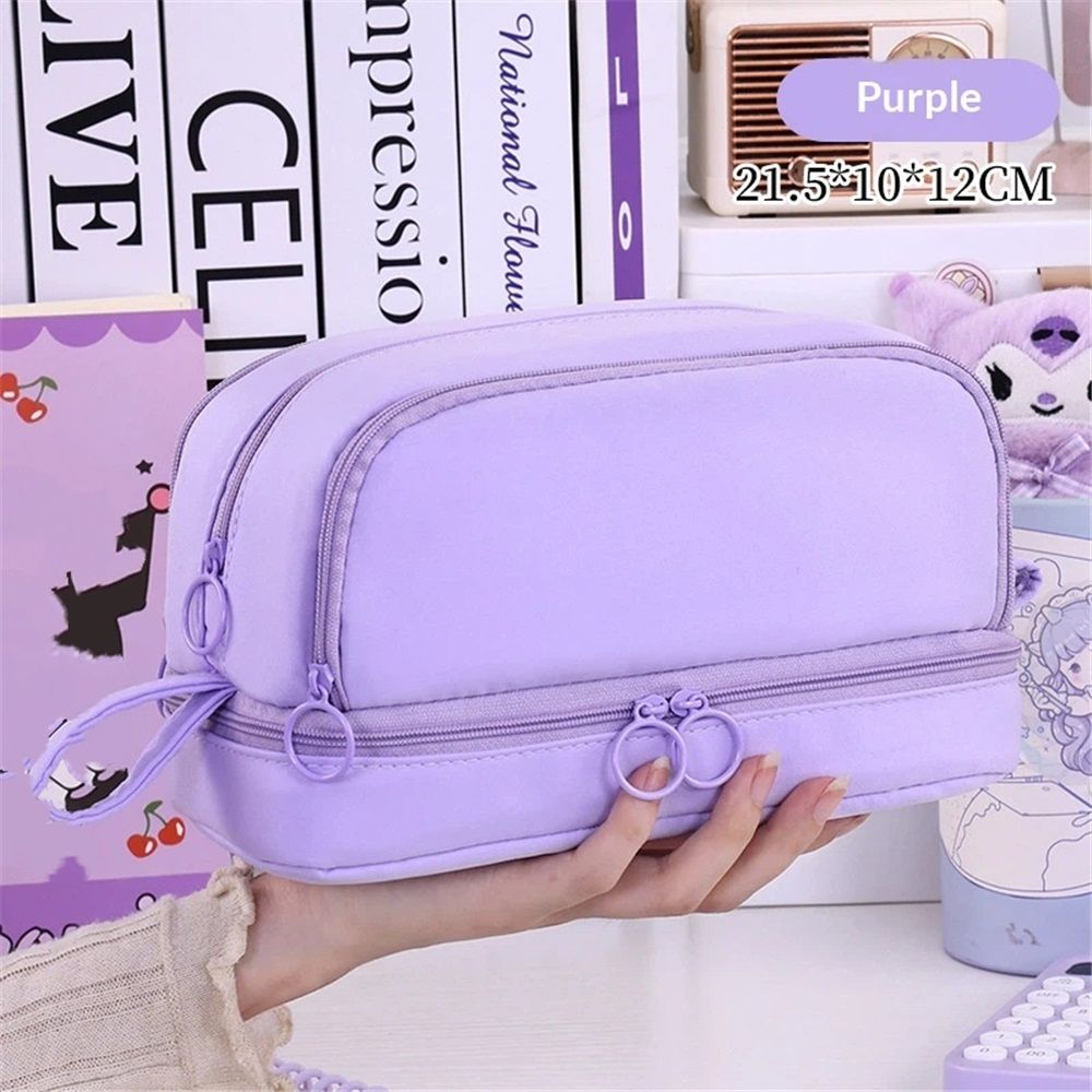 Large capacity pencil case by Everything Baby, soft material with multiple compartments for school, office, or travel use.