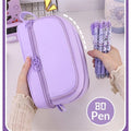 Large capacity pencil case by Everything Baby, stylish organizer pouch for college, school, office, teens, men, and women.