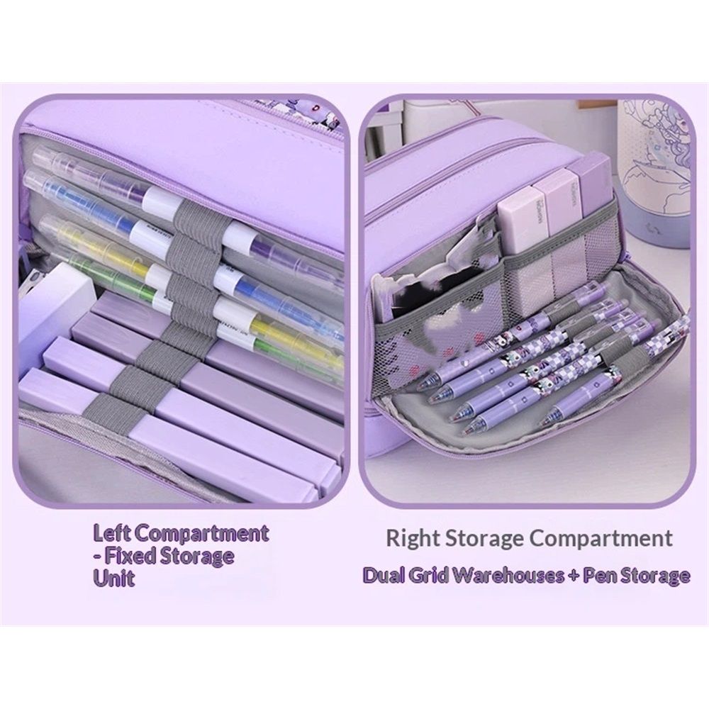 Large capacity pencil case by Everything Baby, spacious organizer for school, college, and office with multiple compartments.
