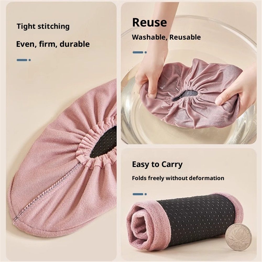 Two pairs of reusable slide board shoe and boot covers for kids, compatible with sizes 37-42, designed for smooth gliding.