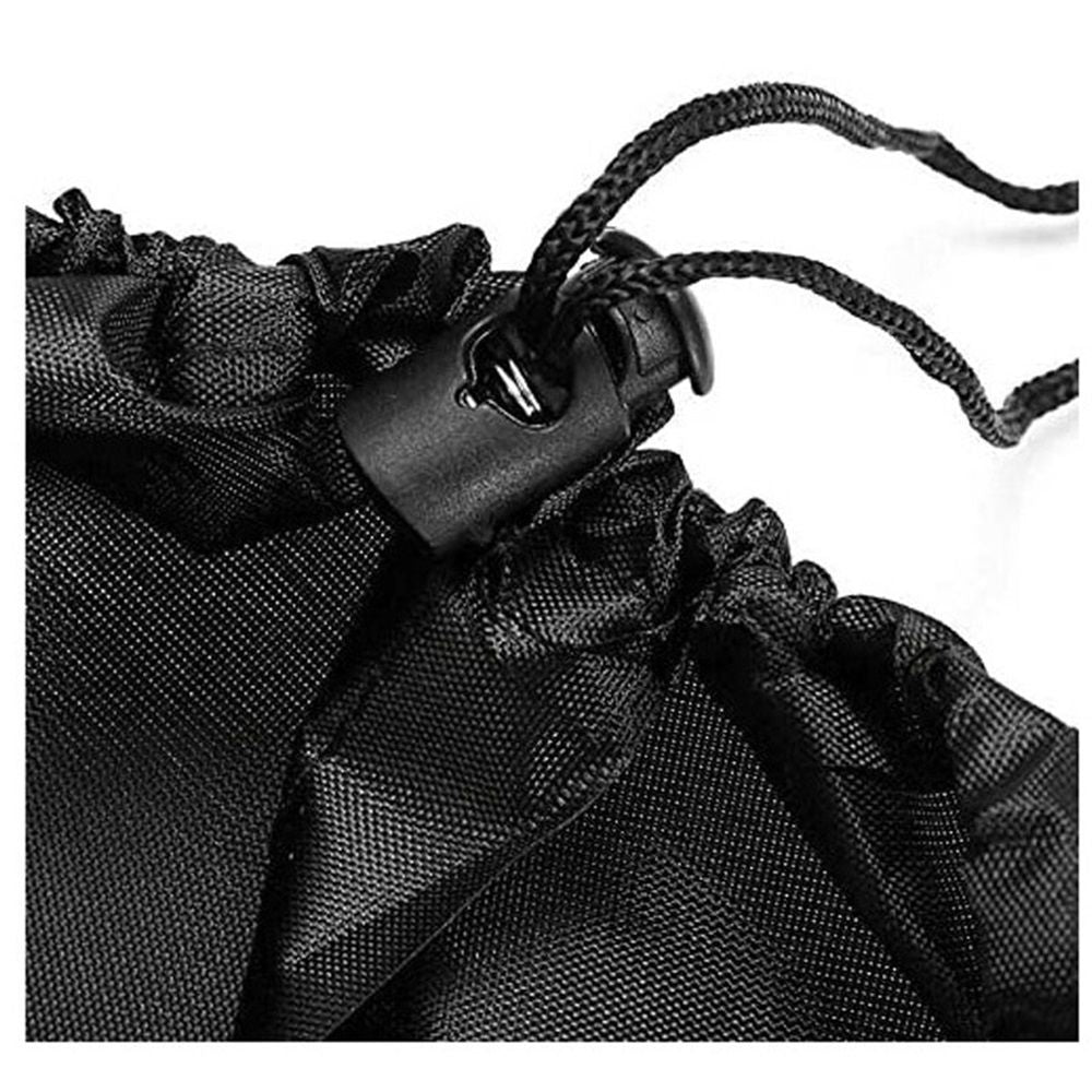 Heavy-duty waterproof sandbox cover in black, 120x120x20cm, for outdoor square sandboxes, suitable for kids' pretend play.