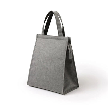 Grey insulated black lunch bag for men and women by Everything Baby, featuring zipper closure and reusable design for kids and adults.