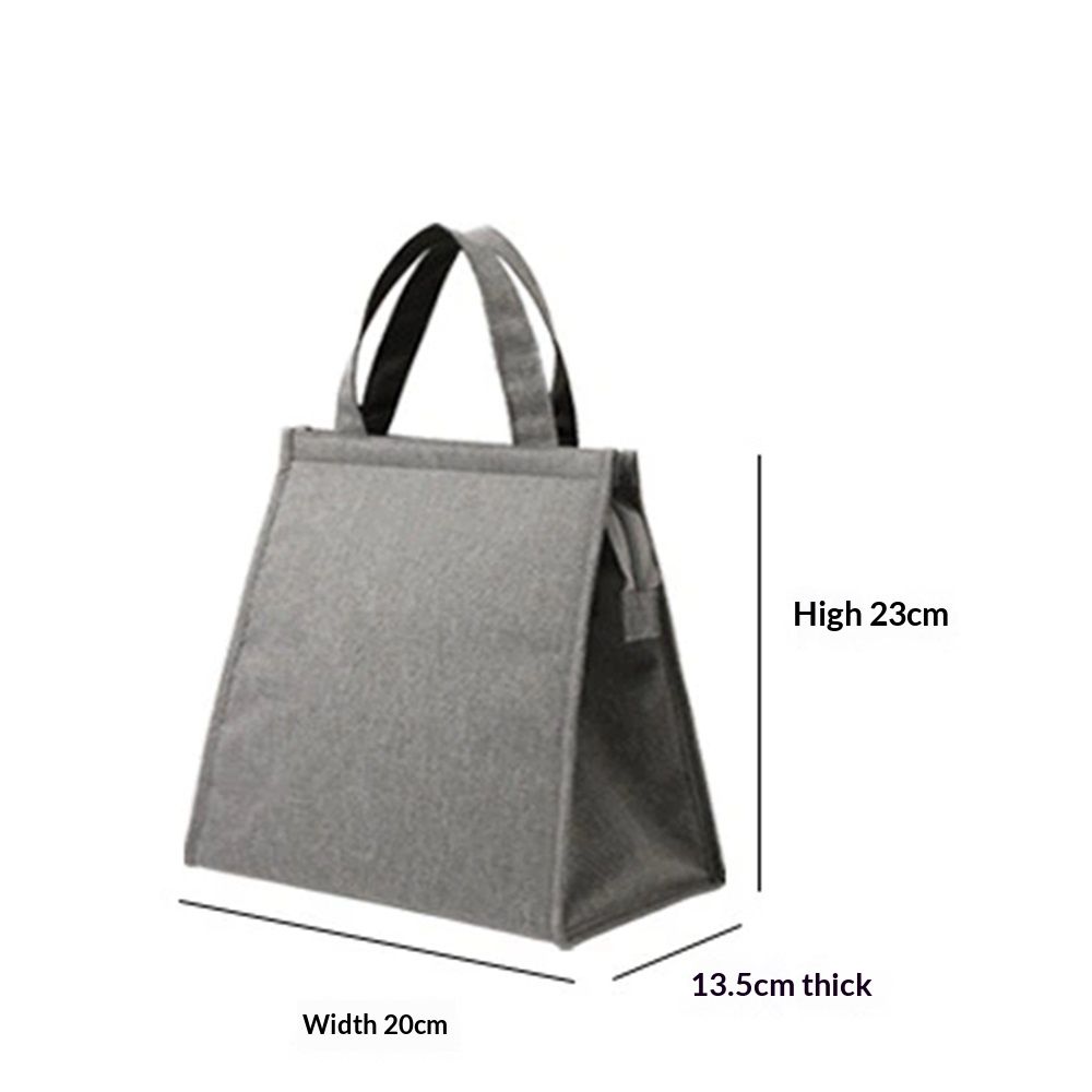Black insulated lunch bag for men and women, reusable zipper tote lunch box from Everything Baby, lightweight and stylish for everyday use.