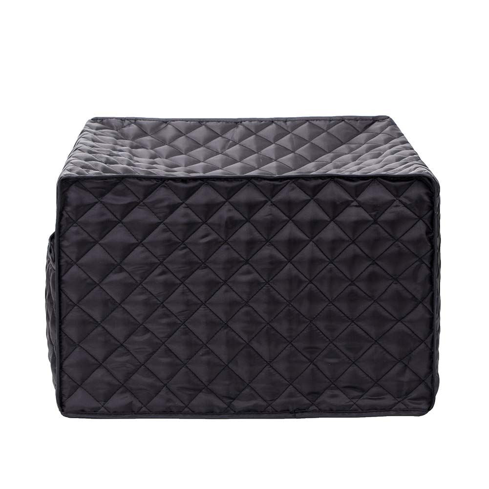 Black waterproof and dust-proof cover case for toaster oven, heat-resistant and easy to clean, protects electric and microwave ovens.