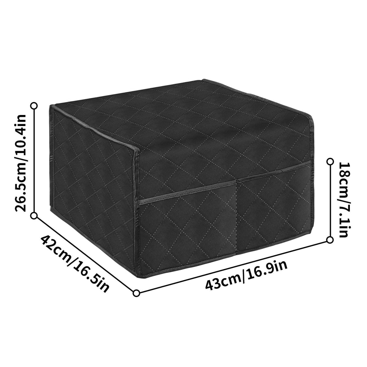 Black heavy-duty waterproof toaster oven cover by Everything Baby, heat-resistant, dust-proof, easy to clean, for microwave and electric ovens.