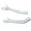 Unisex adult UV protection arm sleeves with hand covers, fingerless sunshade gloves, adjustable for sun protection and comfort.