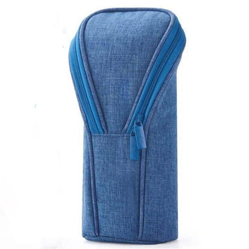 Everything Baby foldable standing pencil case pouch with zipper, portable pen holder organizer for school and office supplies.