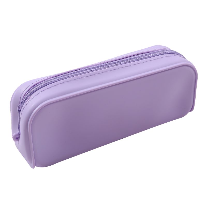 Large soft silicone waterproof pencil case with gradient colors and zipper, ideal for school supplies and kids, by Everything Baby.