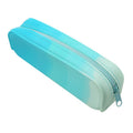 Large soft silicone waterproof pencil case by Everything Baby with creative gradient colors and a random zipper design.