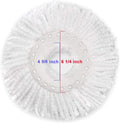 Three white microfiber replacement heads for 360 spin mop systems, compatible with Hurrica, Mopnad, and Cassabel spin mops.