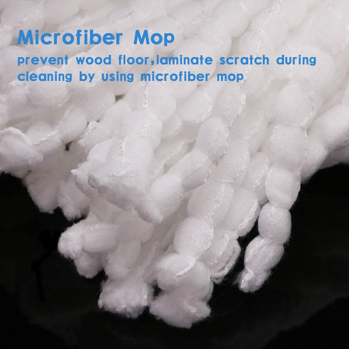 White microfiber replacement heads for 360 spin mop systems, compatible with Hurrica, Mopnad, Cassabel, and other brands.